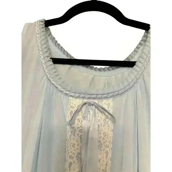 Vintage 1950s Tosca Women's Blue Kimono Robe & Gown Set Size M - Picture 4 of 16